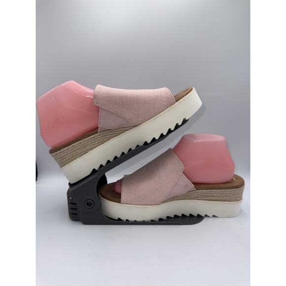 Women's Shoes TOMS‎ DIANA MULE Platform Wedge Sandals Size W 9.5 Ballet Pink - Picture 3 of 9